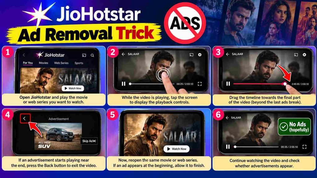 JioHotstar ad removal trick
